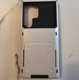 White Protective Phone Case with Wallet For Samsung Ultra S25